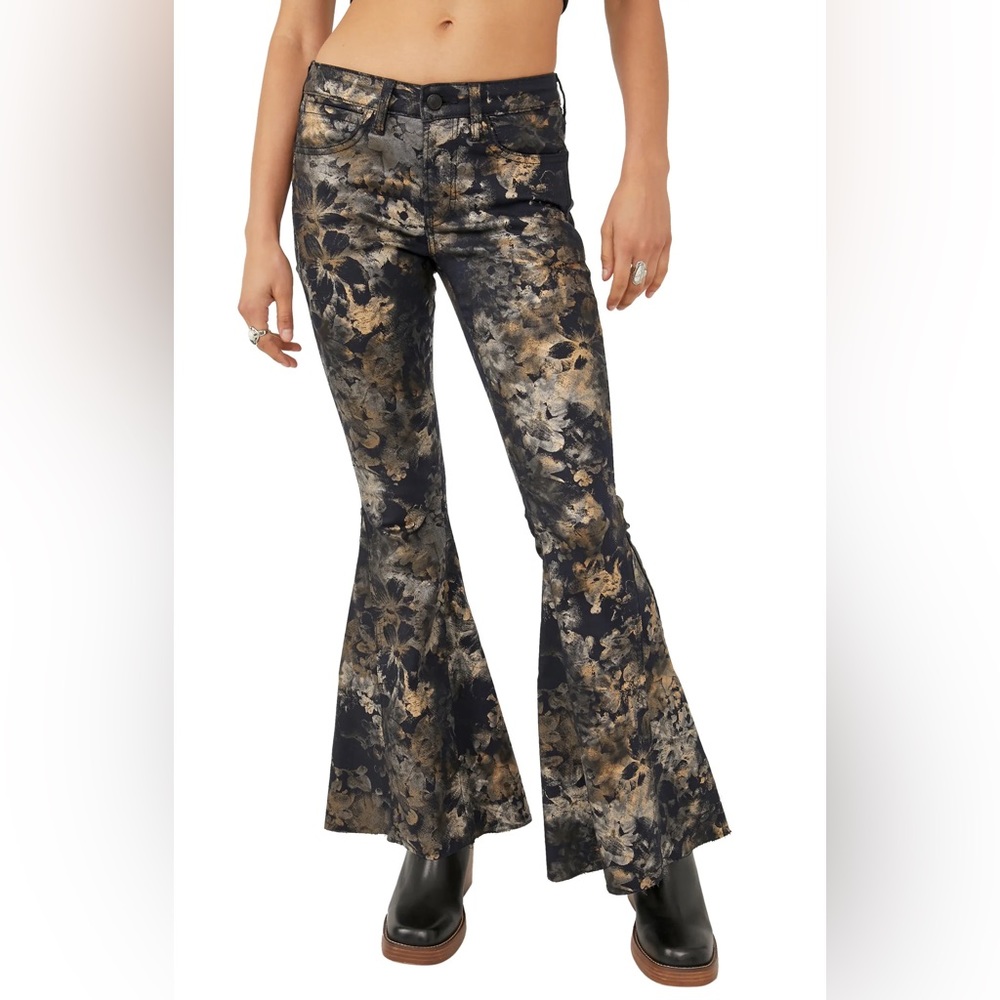 Free People Black Inferno Flare Jeans